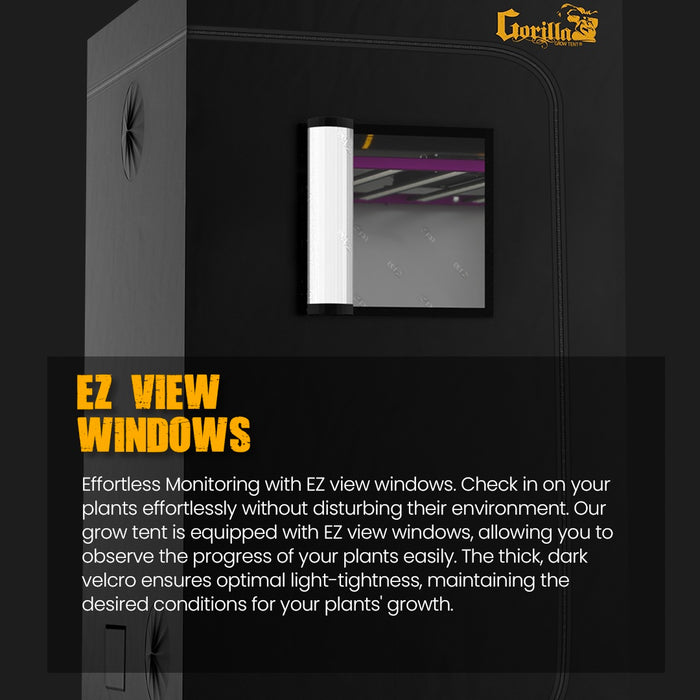 Gorilla Grow Tent - New 2025 - 2′ x 2′ 6” x 6′ 6” - LED Grow Lights Depot