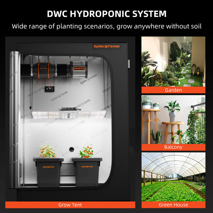 spider plant hydroponic Spider Farmer 7-Gallon DWC Hydroponic Growing System