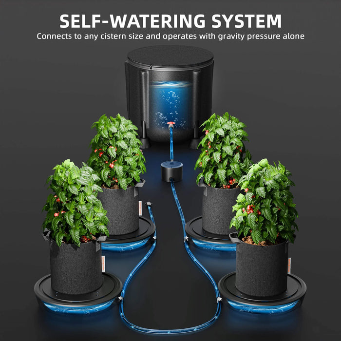house plants self watering system Buy Spider Farmer 4-Pot Self-Watering System Kit — LED Grow Lights Depot