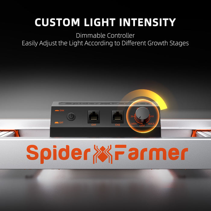 Spider Farmer® 5’x5’x6.5′ Complete Grow Tent Kit丨G1000W Full Spectrum LED Grow Light丨6” Clip Fan丨6” Ventilation System with Humidity and Temperature Controller  - LED Grow Lights Depot