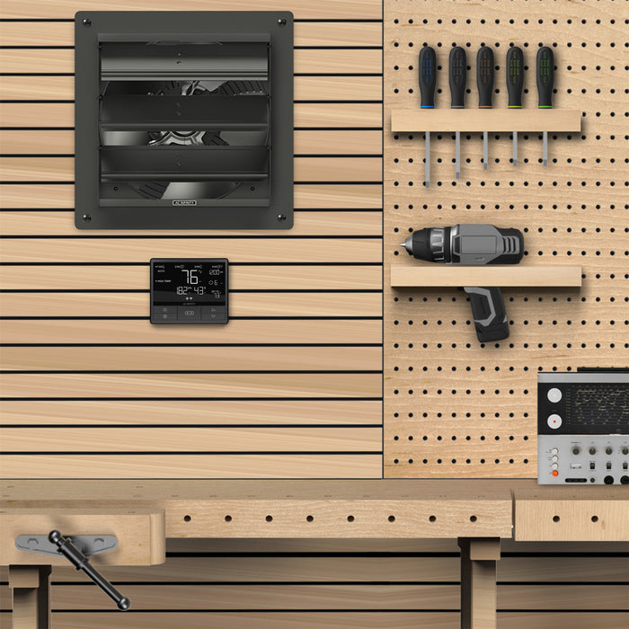 AC Infinity Airlift T10 Shutter Exhaust Fan | Temp and Humidity Controller | 10" Exhaust Fan - LED Grow Lights Depot