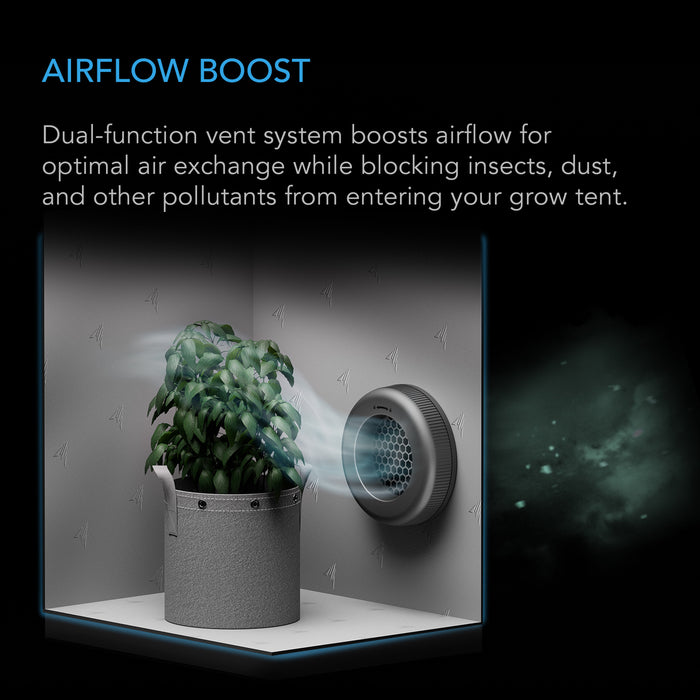 AC Infinity Grow Tent Duct Vent Attachment | 8-Inch 2 Pack