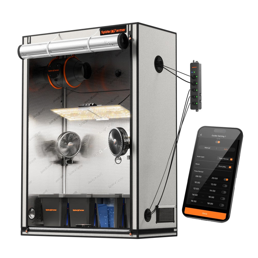 Buy Spider Farmer Smart Hydroponic DWC 4x2 Grow Tent Kit | 4