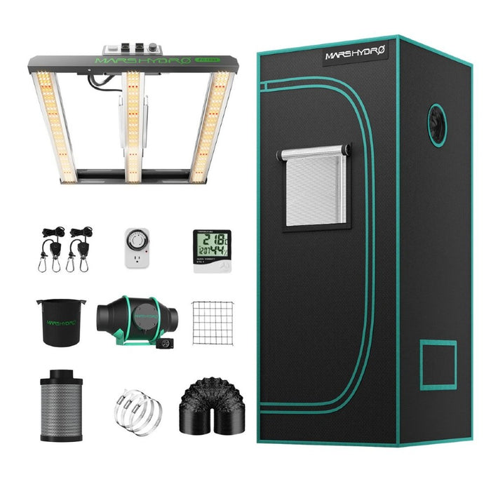 Mars Hydro FC 1500 EVO + 2'x2' Complete Indoor Grow Tent Kit - LED Grow Lights Depot
