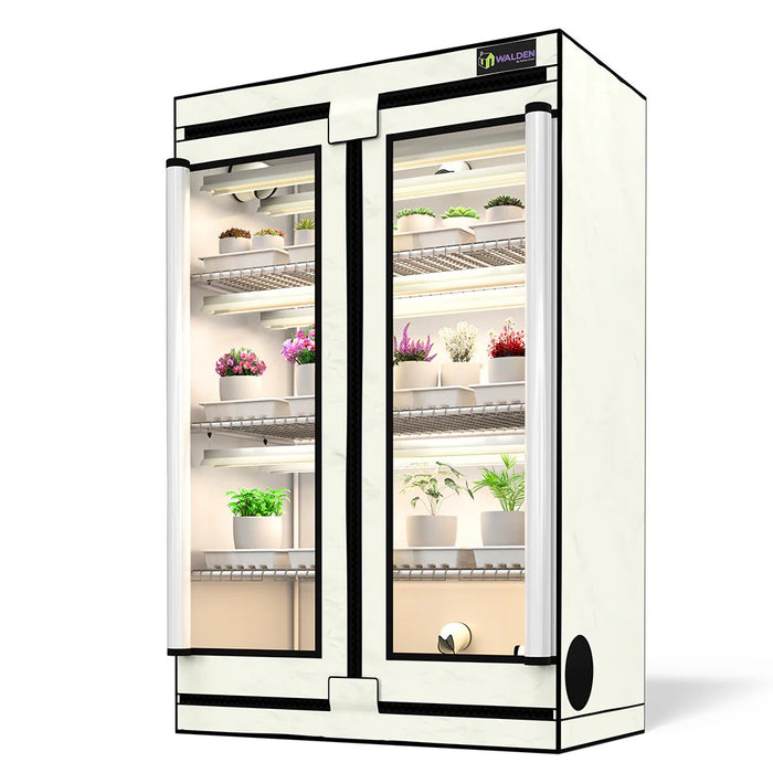 Active Grow House Plants 3-Tier Walden White LED Grow Tent Kit | - LED Grow Lights Depot