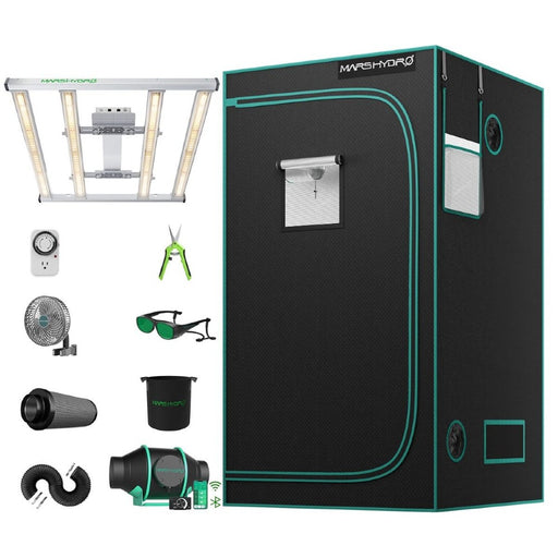 Mars Hydro FC-E 3000 & 3.3'x3.3' Complete Grow Tent Kit with 4" iFresh Fan Kit  - LED Grow Lights Depot