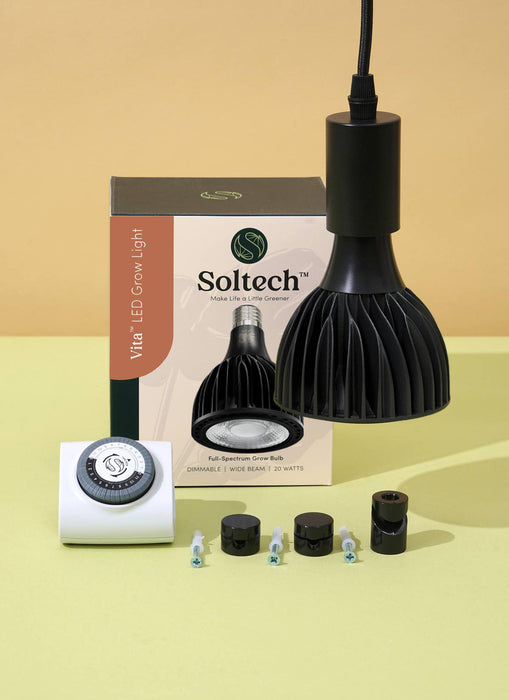 Soltech Vita Pendant Kit None / Black Cord w/ Black Pendant - LED Grow Lights Depot