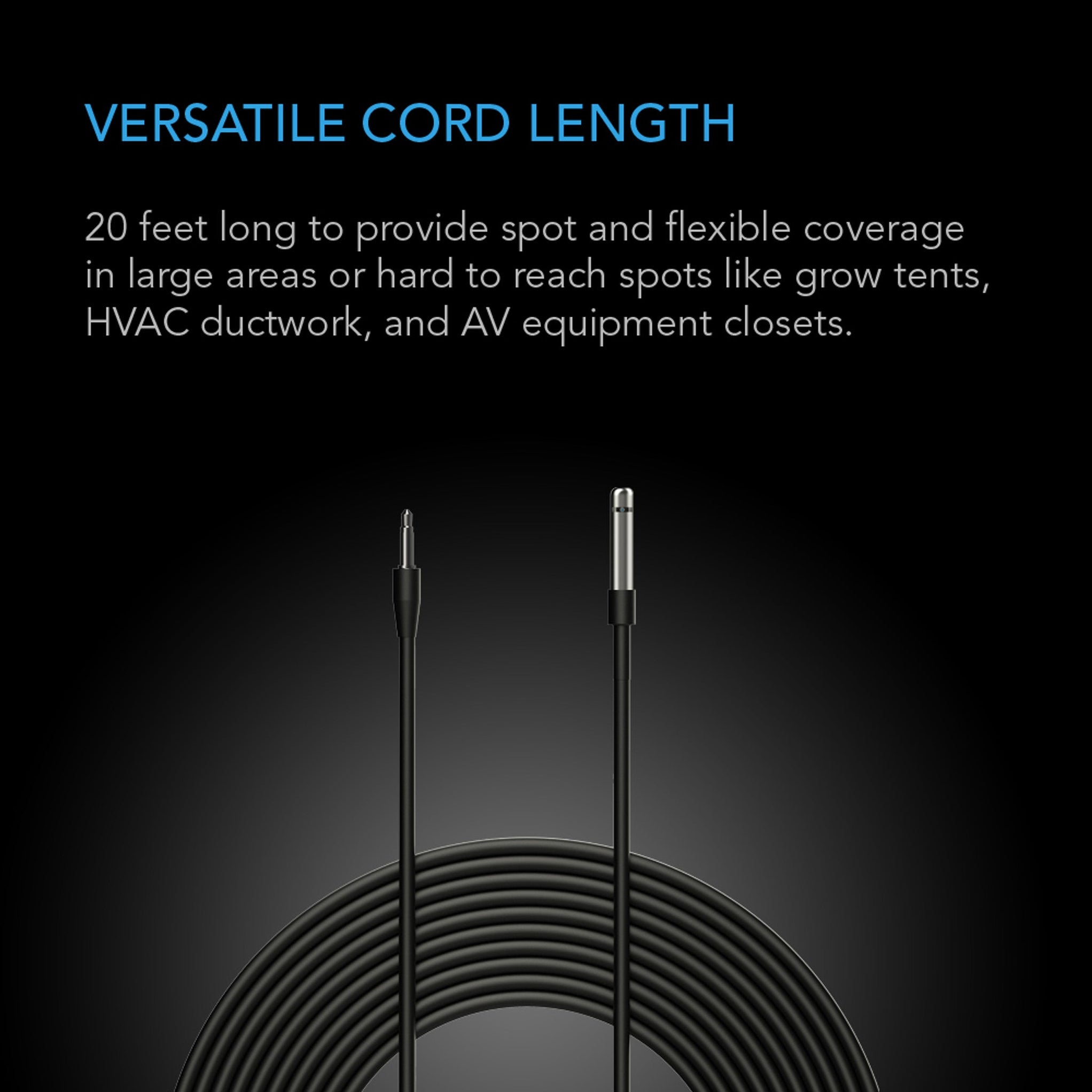 Buy AC Infinity Controller Sensor Probe | 20' Corded Climate Detector ...
