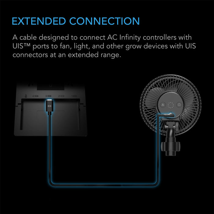 AC Infinity UIS to UIS Extension Cable | Female to Male | 10'  - LED Grow Lights Depot