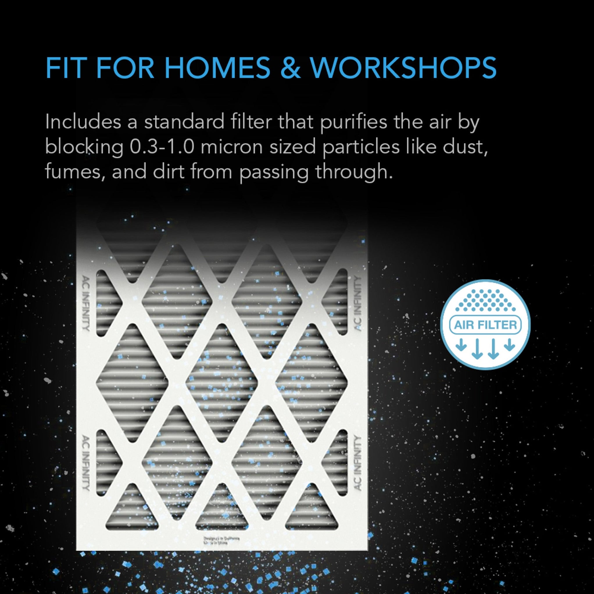 AC Infinity Air Filter Box | High Efficacy Air Filter | 6