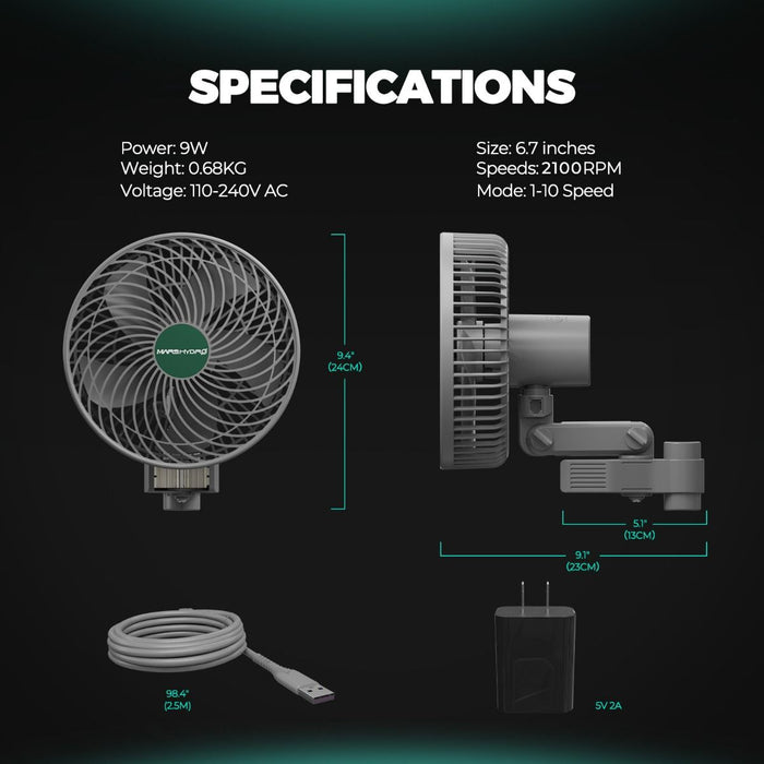 mars hydro 6 inch grow tent clip fan oscillating head Buy Mars Hydro 6" Clip Fan — LED Grow Lights Depot
