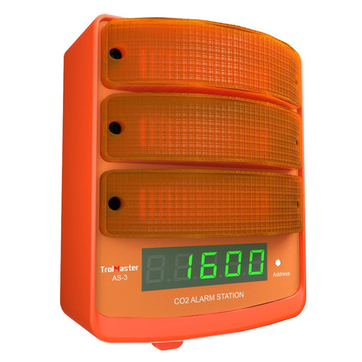 TrolMaster CO2 Alarm Station - Amber light (AS-3）  - LED Grow Lights Depot