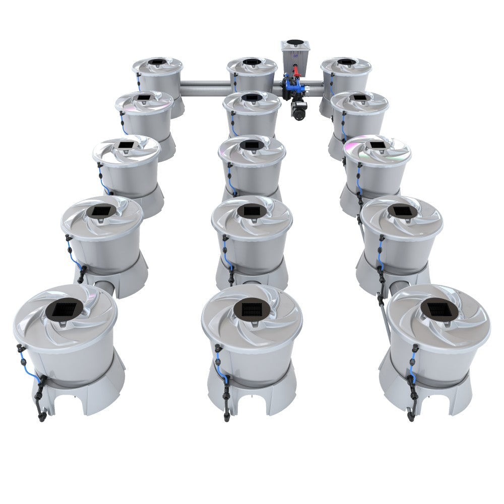 Alien Hydroponics 15 Pot (3 Row) V-System RDWC — LED Grow Lights Depot