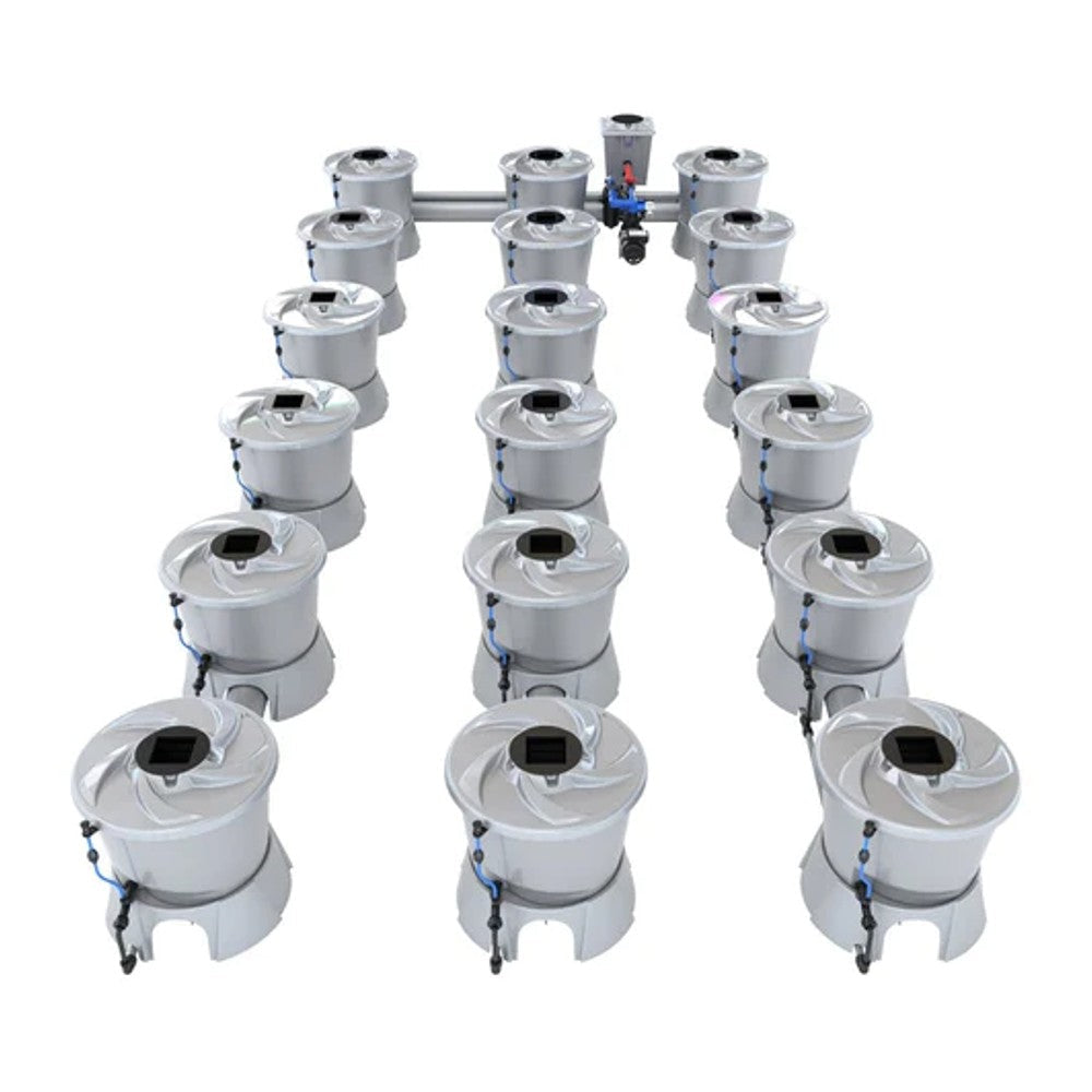 Alien Hydroponics 18 Pot (3 Row) V-System RDWC — LED Grow Lights Depot