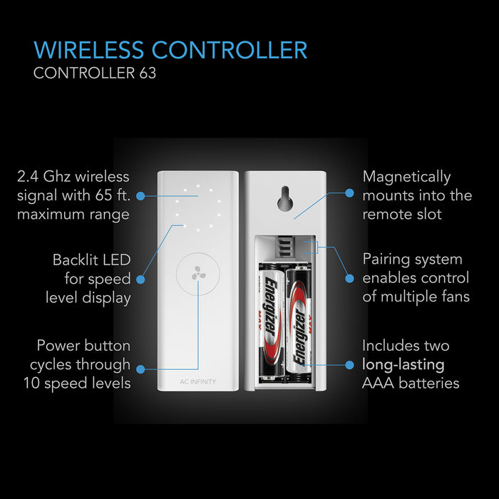 AC Infinity CLOUDWAY S12 | Whole House EC Fan w/ Wireless Controller | 1600 CFM  - LED Grow Lights Depot