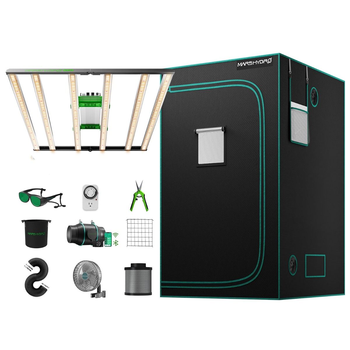 Buy Mars Hydro FC 4800 & 4'x4' Full Grow Tent Kit with 6