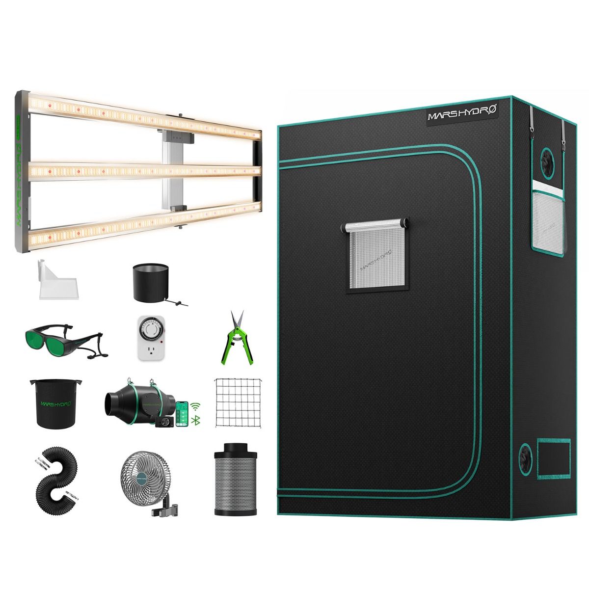 Mars Hydro FC4000 LED Grow Light + 2'X4' Complete Grow Tent Kits