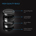 AC Infinity 3-Chamber Spice Grinder | Black | 2.5"  - LED Grow Lights Depot