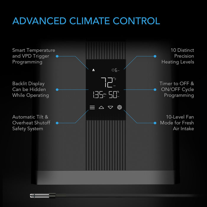how to control grow tent temperature Buy AC Infinity | 15L CloudForge T5 Humidifier
