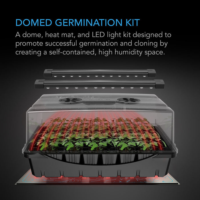 AC Infinity Humidity Dome | Germination Kit w/ Seedling Heat Mat and L ...
