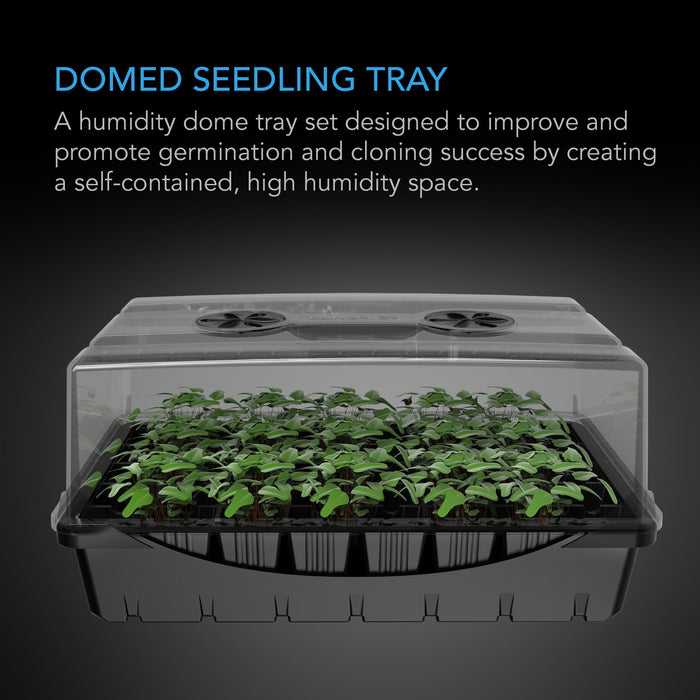 AC Infinity Humidity Dome | Propagation Kit w/Height Extension | 5x8 Cell Tray  - LED Grow Lights Depot