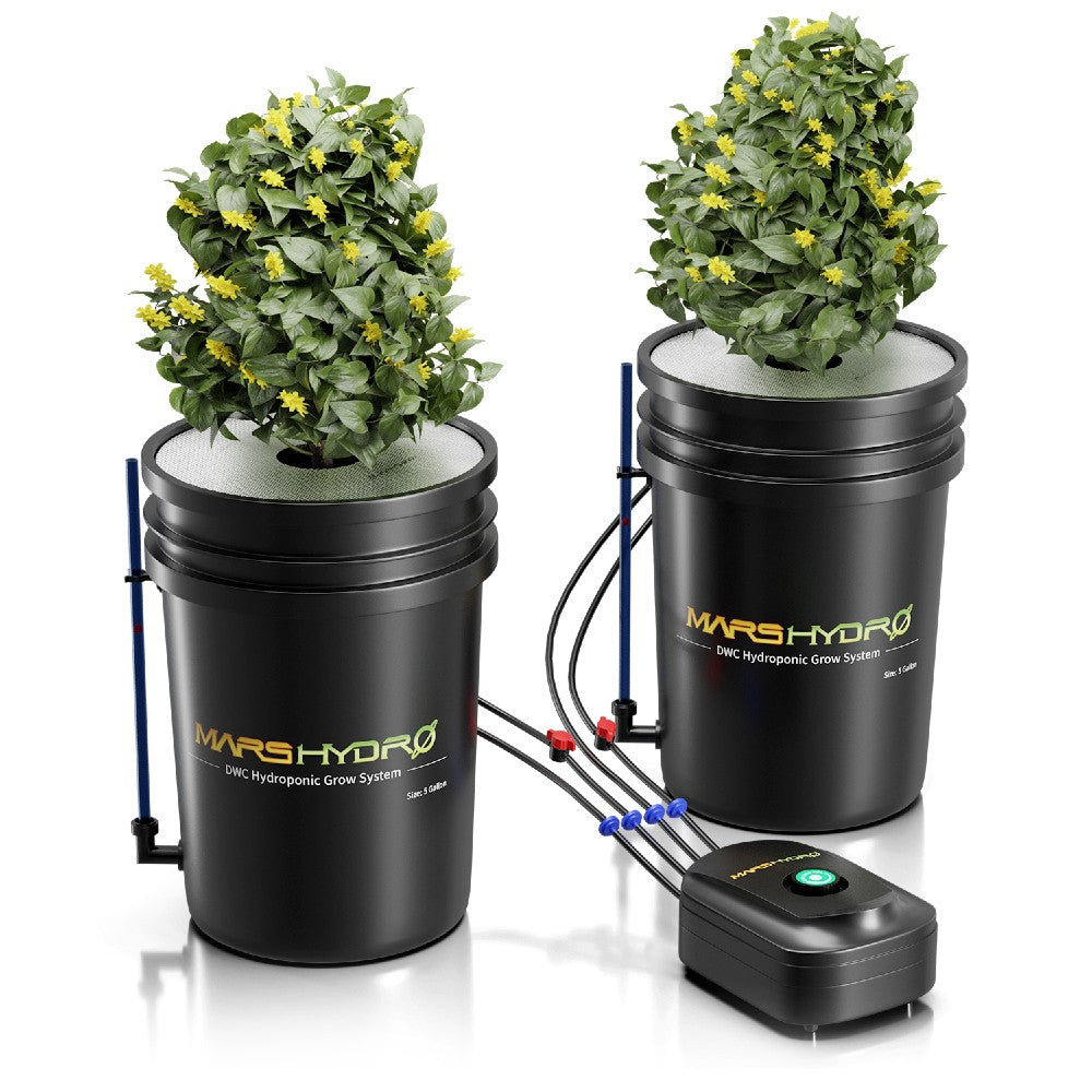 Mars Hydro 5 Gallon DWC Hydroponic System Kit | 2 x 8