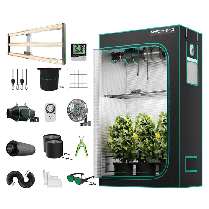 Mars Hydro FC4000 EVO + 2'x4' Complete Grow Kit - LED Grow Lights Depot