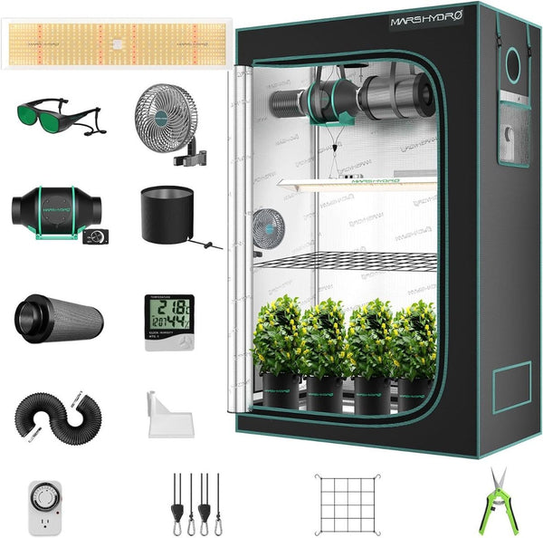 MARS HYDRO TSL2000【正規代理店】 コンプリートキット Mars Hydro TSL 2000 + 2'x4' Complete Grow Tent Kit — LED Grow