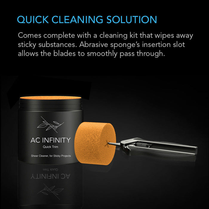 AC Infinity Stainless Steel Pruning Shear | With Cleaning Kit | 6.6
