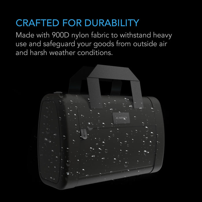 AC Infinity Smell Proof Handbag | 900D Nylon Fabric and Carbon Filter Lining  - LED Grow Lights Depot