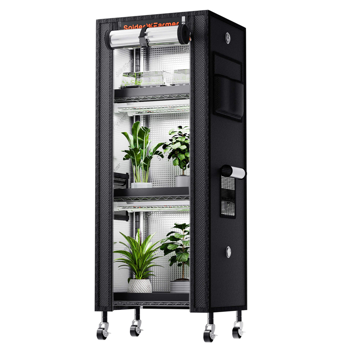 Spider Farmer 4 Tier Plant Stand With 54W Grow Lights — LED Grow