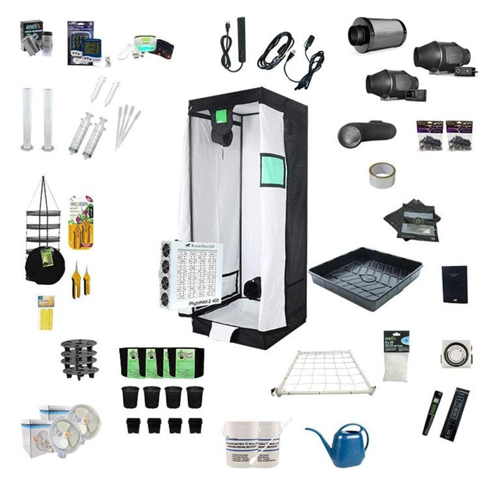 Black Dog LED 3.25' x 3.25' x 6.5' Complete LED Grow Light Kit  - LED Grow Lights Depot