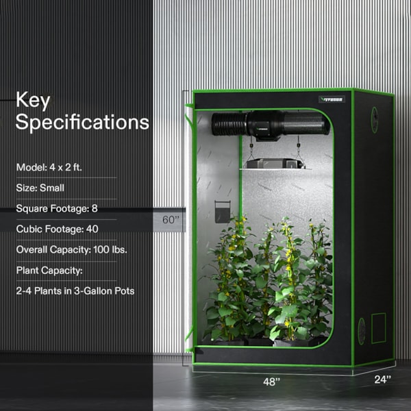 VIVOSUN S425 4x2 Mylar Grow Tent  - LED Grow Lights Depot