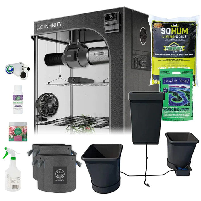 Happy Hydro | Automated Grow Tent Kit | 2-Plant | 2’ x 4’ x 6’  - LED Grow Lights Depot