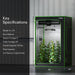 VIVOSUN GIY 3 x 3 ft. Smart Grow Kit with AeroLight 100W, AeroZesh 4'' Air Filtration Kit, 36'' x 36'' x72''  - LED Grow Lights Depot