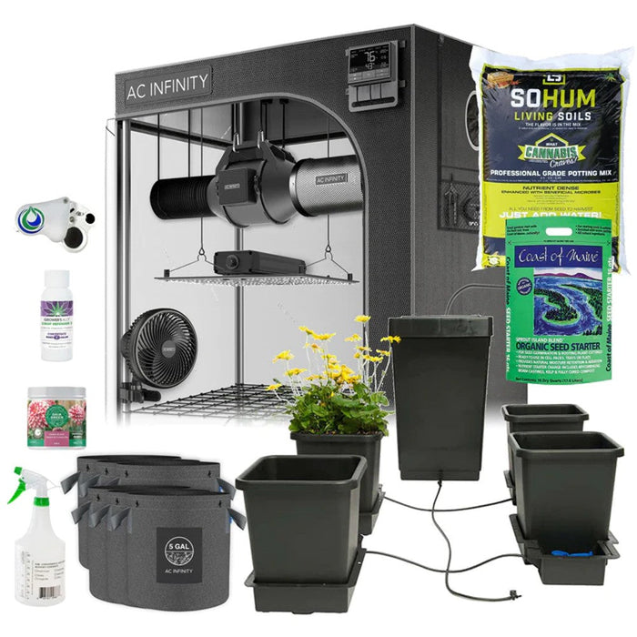 Happy Hydro | Automated Grow Tent Kit | 4-Plant | 3’ x 3’ x 6’  - LED Grow Lights Depot