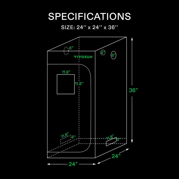 VIVOSUN S223 2x2 Mylar Grow Tent  - LED Grow Lights Depot