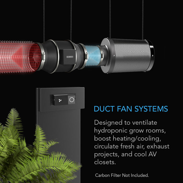 quietest grow tent fan AC Infinity CLOUDLINE LITE A4 I Quiet Inline Duct Fan System — LED Grow Lights Depot