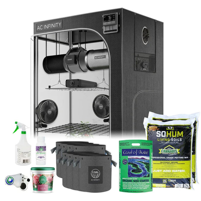 Happy Hydro | Automated Grow Tent Kit | 4-Plant | 4’ x 4’ x 6’8"  - LED Grow Lights Depot
