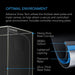 Happy Hydro | Automated Grow Tent Kit | 4-Plant | 4’ x 4’ x 6’8"  - LED Grow Lights Depot