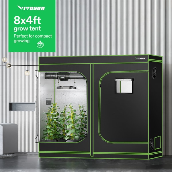 VIVOSUN S848 4x8 Mylar Grow Tent  - LED Grow Lights Depot