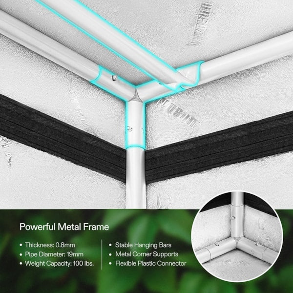 VIVOSUN G448 Upgraded 4x4 Mylar Grow Tent with 19mm Poles  - LED Grow Lights Depot