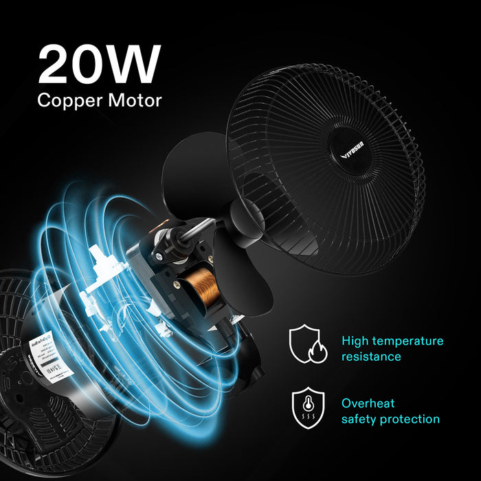 VIVOSUN AeroWave A6 Patented Clip-On Fan with 2-Speed Adjustment  - LED Grow Lights Depot
