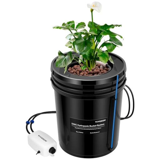VIVOSUN 5 Gallon DWC Hydroponic System Kit (1 bucket)  - LED Grow Lights Depot