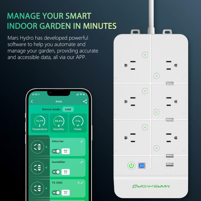 Mars Hydro iHub Smart Power Strip  - LED Grow Lights Depot
