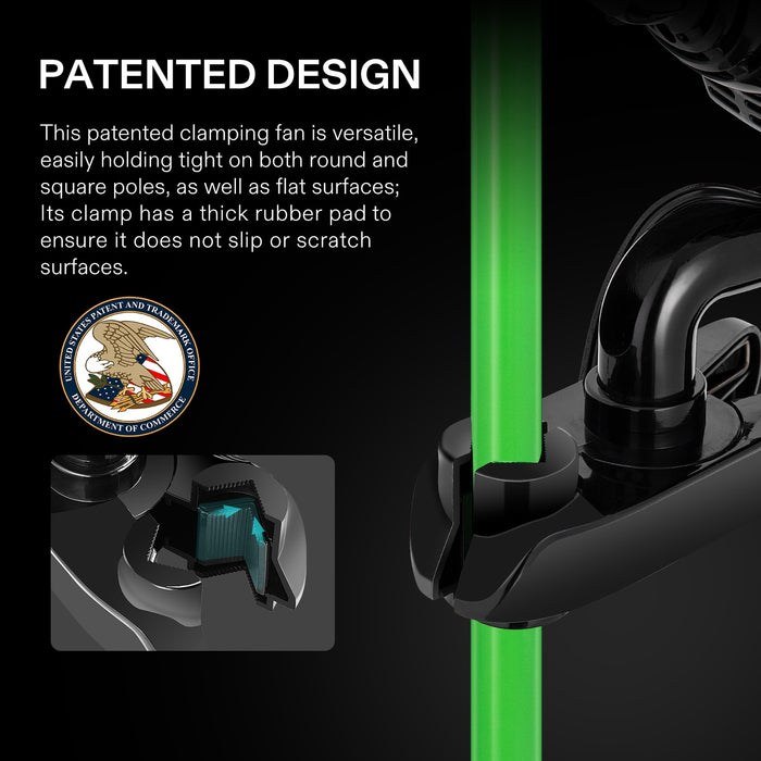 VIVOSUN AeroWave A6 Patented Clip-On Fan with 2-Speed Adjustment  - LED Grow Lights Depot