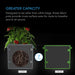 AC Infinity Heavy Duty Square Fabric Pots I 7 Gallon I 5-Pack  - LED Grow Lights Depot