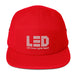 Five-Panel Logo Hat Red - LED Grow Lights Depot
