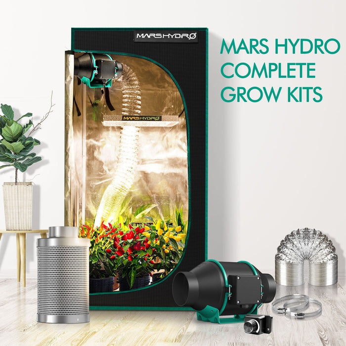 Mars Hydro TS 1000 + 2.3' x 2.3' Indoor Tent Complete Grow Kit  - LED Grow Lights Depot
