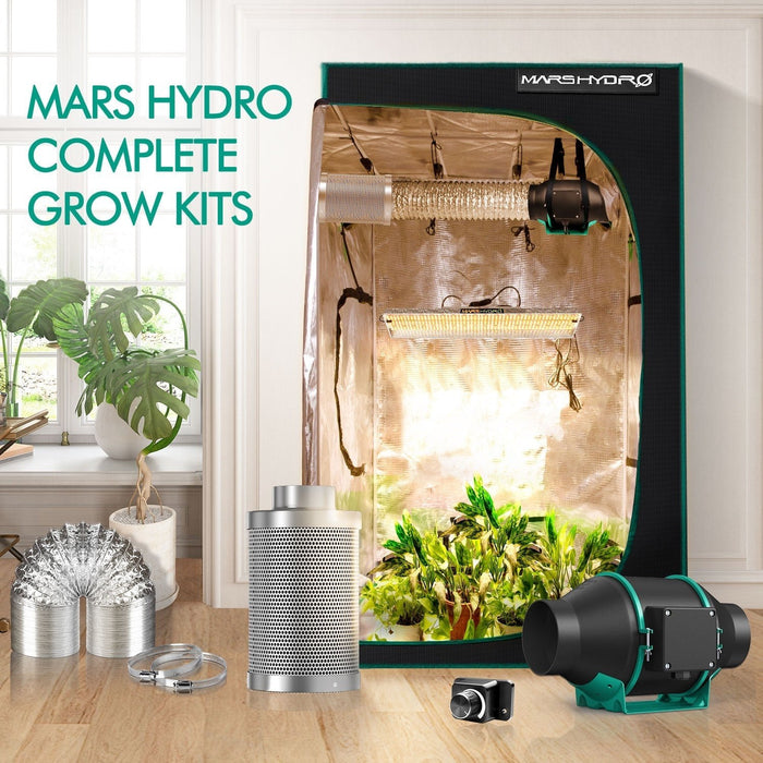 Mars Hydro TSL 2000 + 2'x4' Indoor Tent Complete Grow Kit  - LED Grow Lights Depot